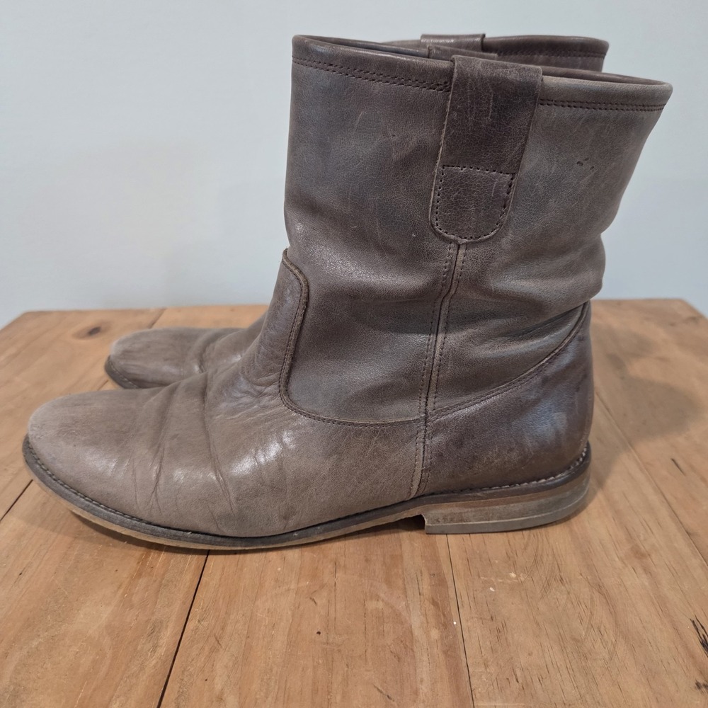 Sixtyseven 67 Distressed Brown Leather Boots Womens EU 38 US 7.5 Made In...